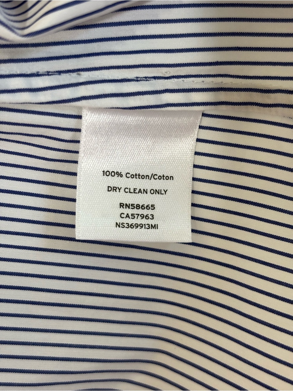 NWT Nordstrom Signature Blue Striped Ruffle Button-Down Blouse Long Sleeve Small - Picture 14 of 14